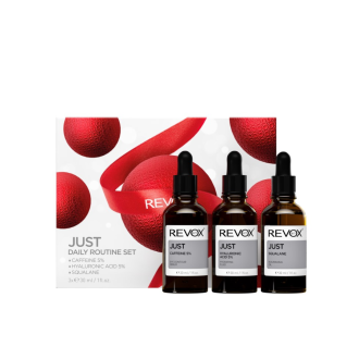 REVOX B77 JUST DAILY ROUTINE GIFT SET 3*30 MLCAFFEINE 5%HYALURONIC ACID 5%  SQUALANE